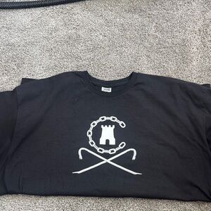 Crooks & Castles Black Tee with White Chain Logo